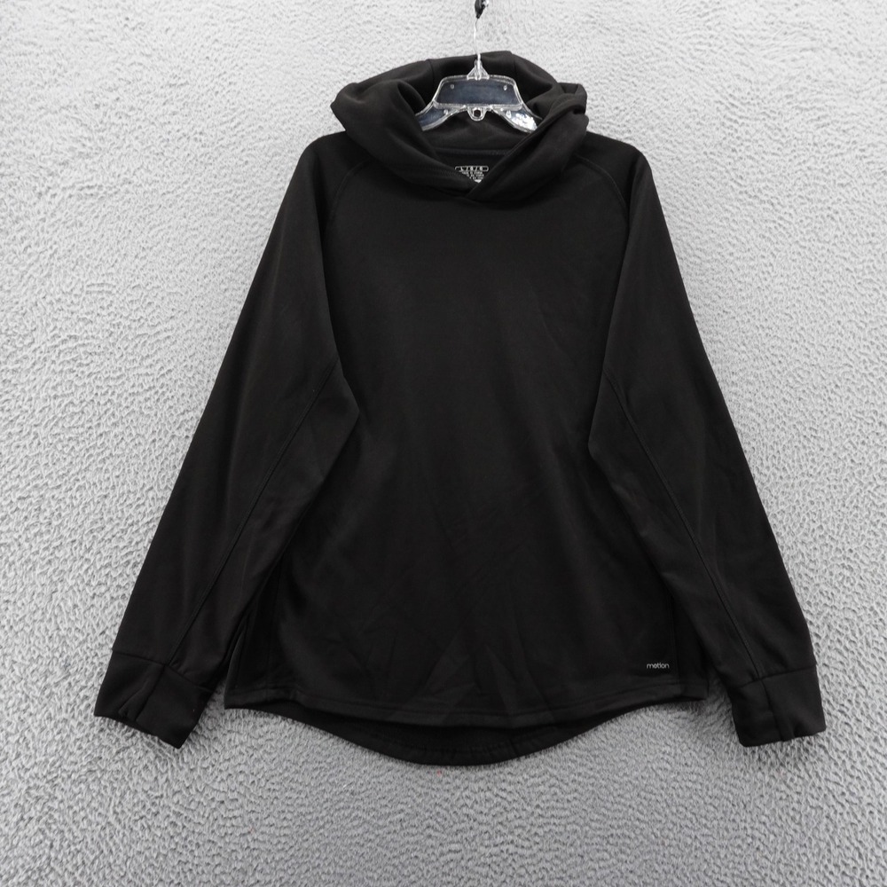 Motion Mens Black Long Sleeve‎ Hoodie Pullover Activewear Size Large NEW